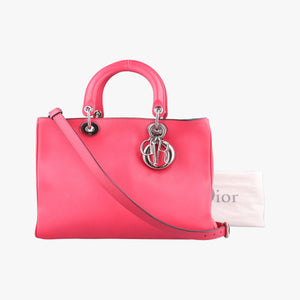 Secondhand Christian Dior Diorissimo Rose Leather  shoulderbag | stylenewstar