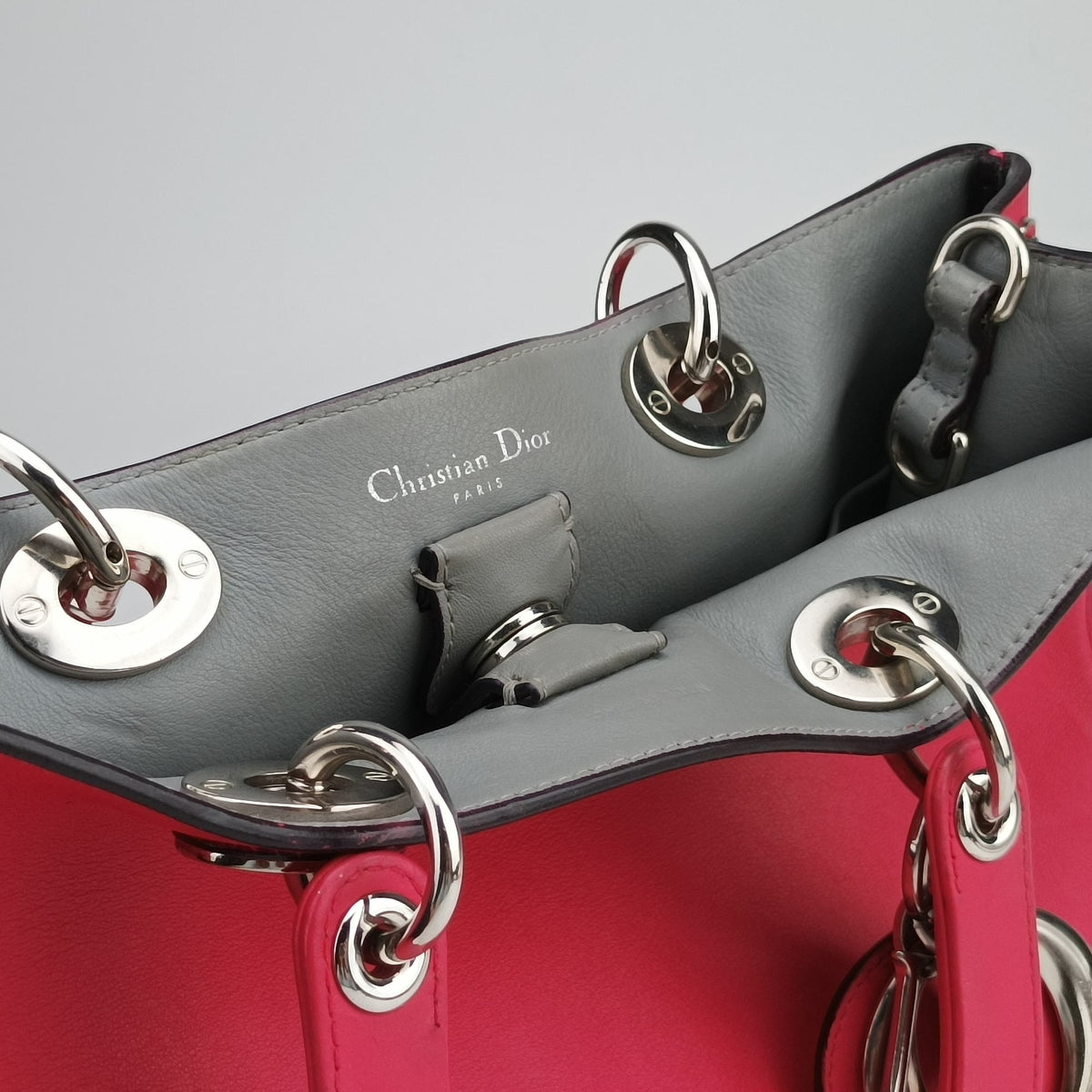 Secondhand Christian Dior Diorissimo Rose Leather  shoulderbag | stylenewstar