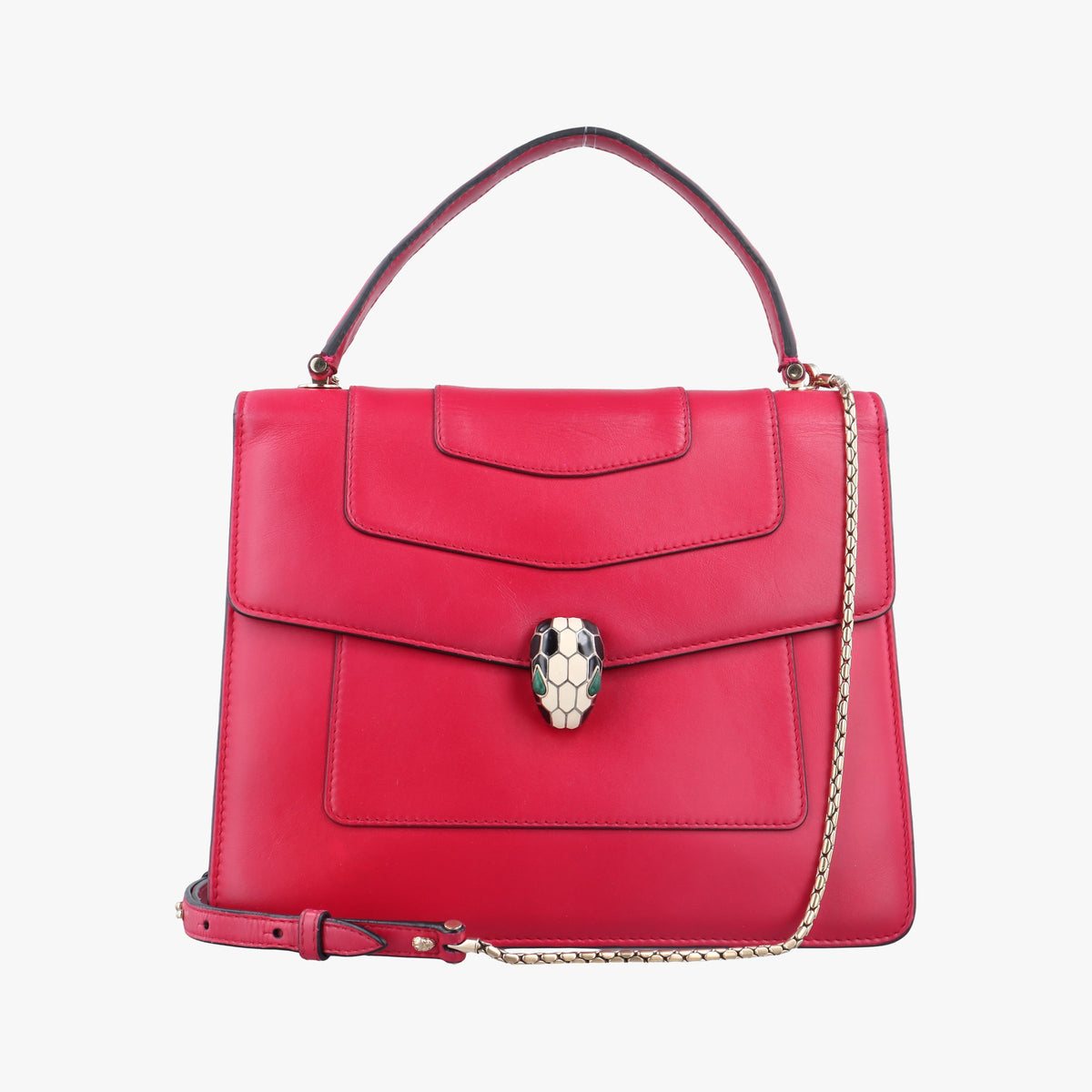 Pre-owned Bvlgari SERPENTI FOREVER Pink Leather  shoulderbag | stylenewstar
