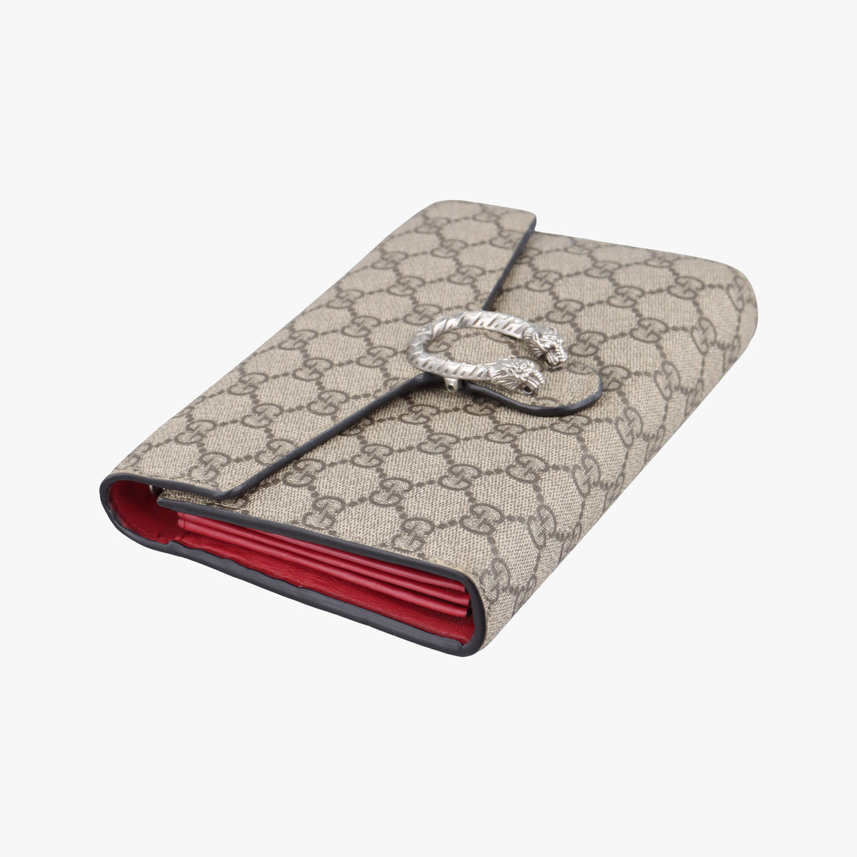 Pre-owned Gucci Dionysus beige PVC coated canvas 401231 shoulderbag | stylenewstar