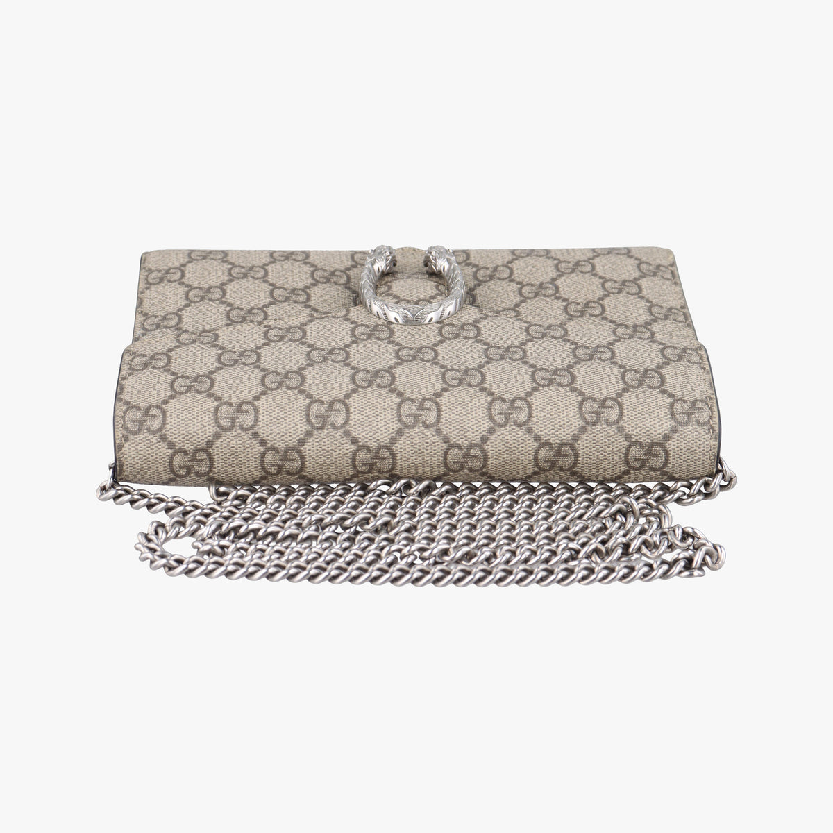 Pre-owned Gucci Dionysus beige PVC coated canvas 401231 shoulderbag | stylenewstar