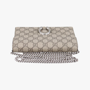 Pre-owned Gucci Dionysus beige PVC coated canvas 401231 shoulderbag | stylenewstar