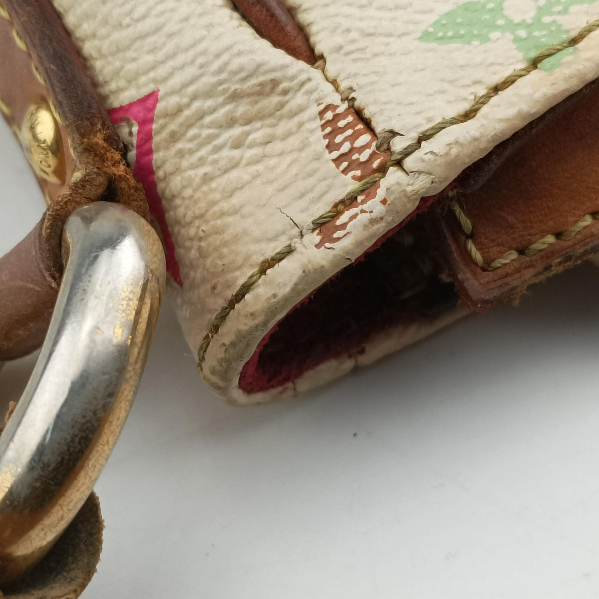 Vintage Louis Vuitton LODGE PM white Monogram Multicolor M40053 shoulderbag | stylenewstar