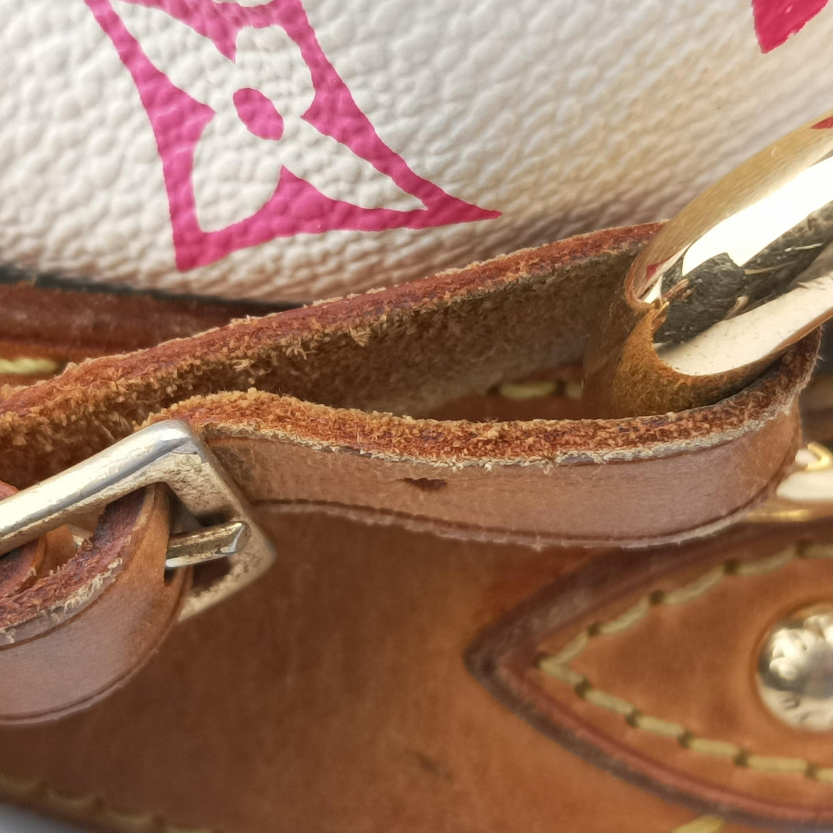 Vintage Louis Vuitton LODGE PM white Monogram Multicolor M40053 shoulderbag | stylenewstar
