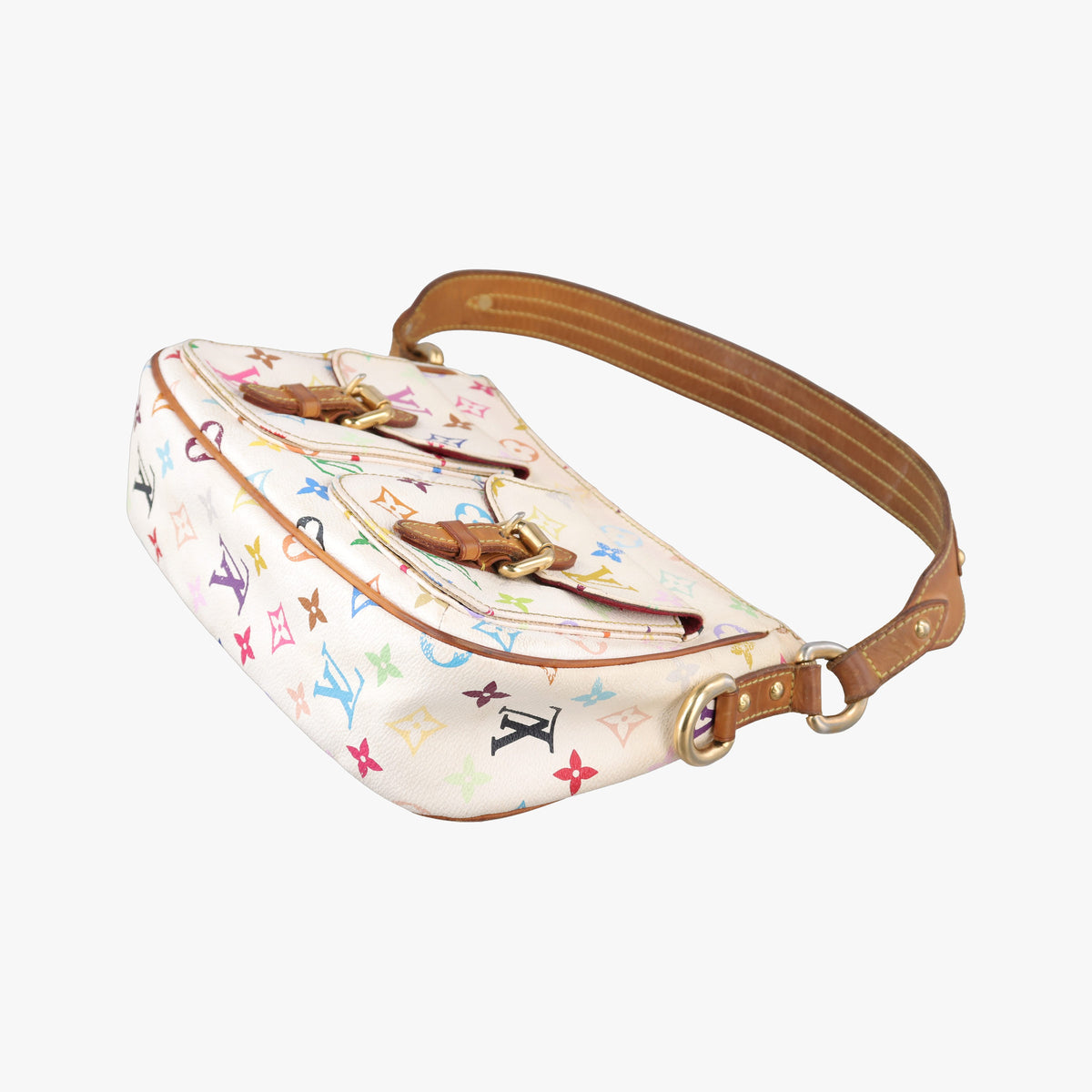Vintage Louis Vuitton LODGE PM white Monogram Multicolor M40053 shoulderbag | stylenewstar
