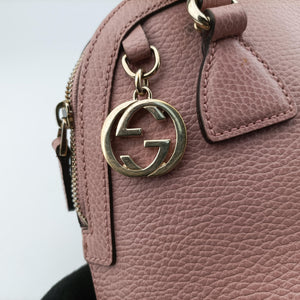 Secondhand Gucci Interlocking G charm Dome Pink Leather 449661 shoulderbag | stylenewstar