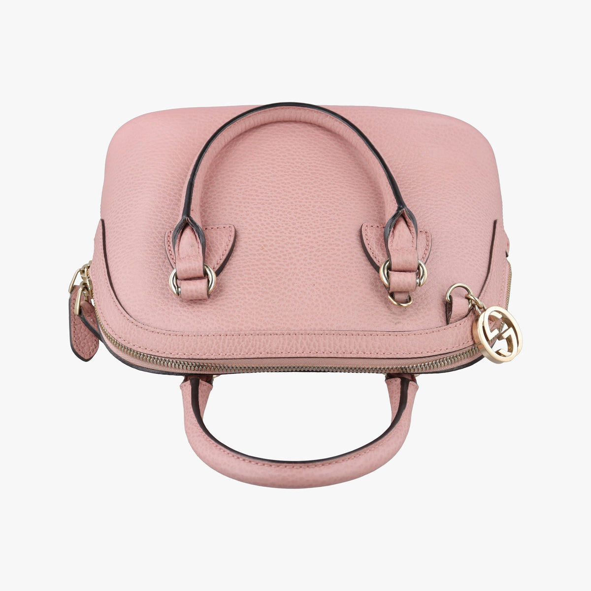 Secondhand Gucci Interlocking G charm Dome Pink Leather 449661 shoulderbag | stylenewstar