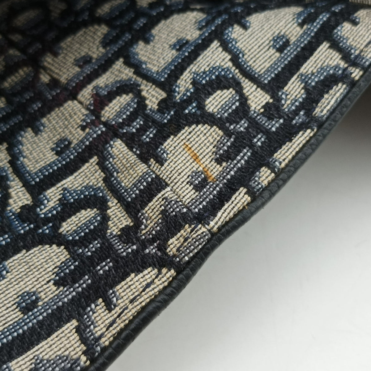 Vintage Christian Dior Saddle Navy Jacquard×Leather  bum bag/waist bag | stylenewstar