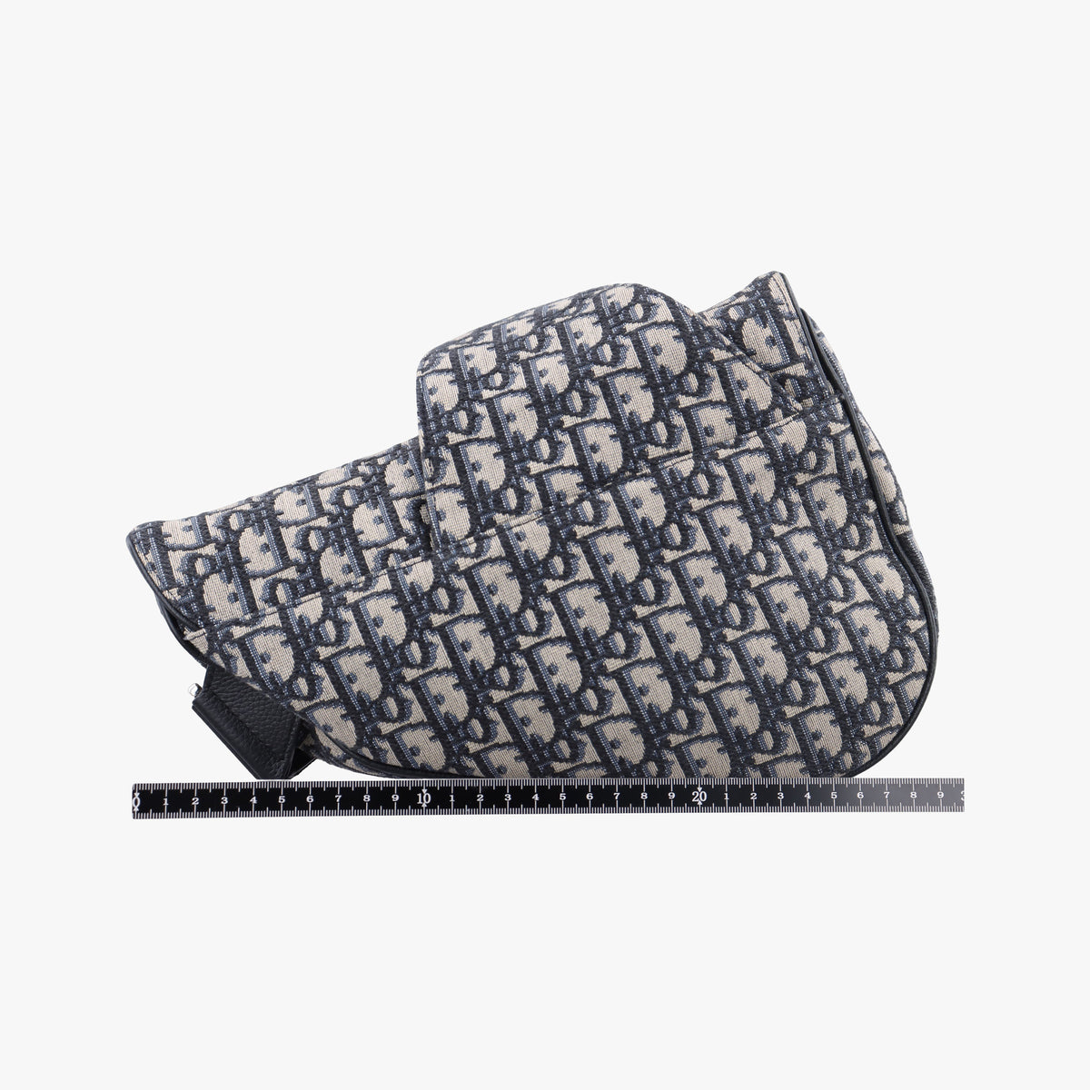Vintage Christian Dior Saddle Navy Jacquard×Leather  bum bag/waist bag | stylenewstar
