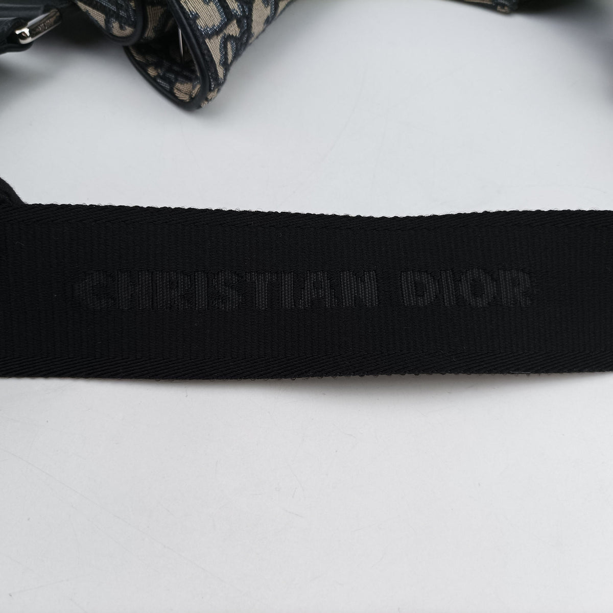 Vintage Christian Dior Saddle Navy Jacquard×Leather  bum bag/waist bag | stylenewstar