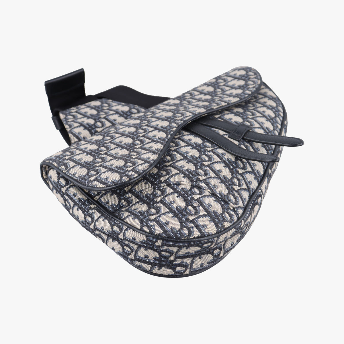Vintage Christian Dior Saddle Navy Jacquard×Leather  bum bag/waist bag | stylenewstar