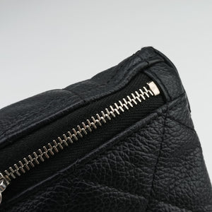 Pre-owned Chanel Uniform Black Leather  bum bag/waist bag | stylenewstar