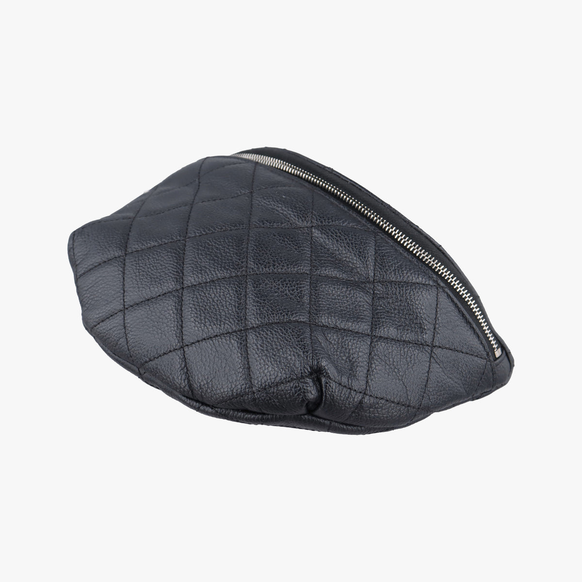 Pre-owned Chanel Uniform Black Leather  bum bag/waist bag | stylenewstar