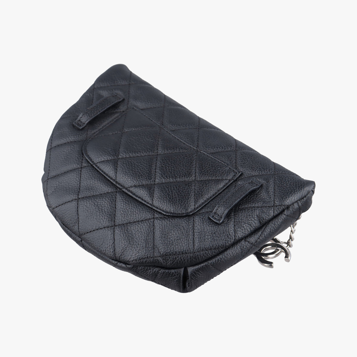 Pre-owned Chanel Uniform Black Leather  bum bag/waist bag | stylenewstar