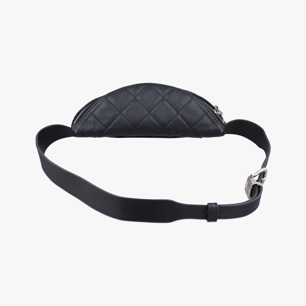 Pre-owned Chanel Uniform Black Leather  bum bag/waist bag | stylenewstar