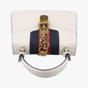 Pre-owned Gucci Sylvie White Leather 470270 shoulderbag | stylenewstar