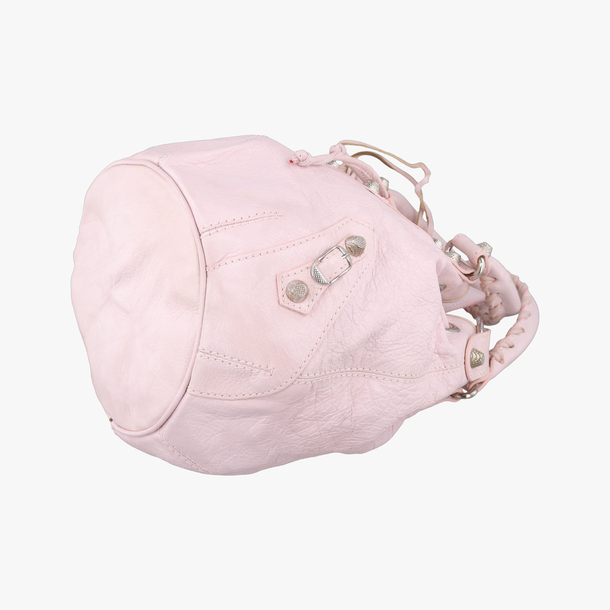 Pre-owned Balenciaga Pompon Pink Lambskin  shoulderbag | stylenewstar