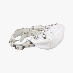 Pre-owned Balenciaga Le Cagole White lambskin  shoulderbag | stylenewstar