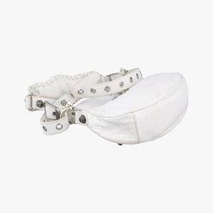 Pre-owned Balenciaga Le Cagole White lambskin  shoulderbag | stylenewstar