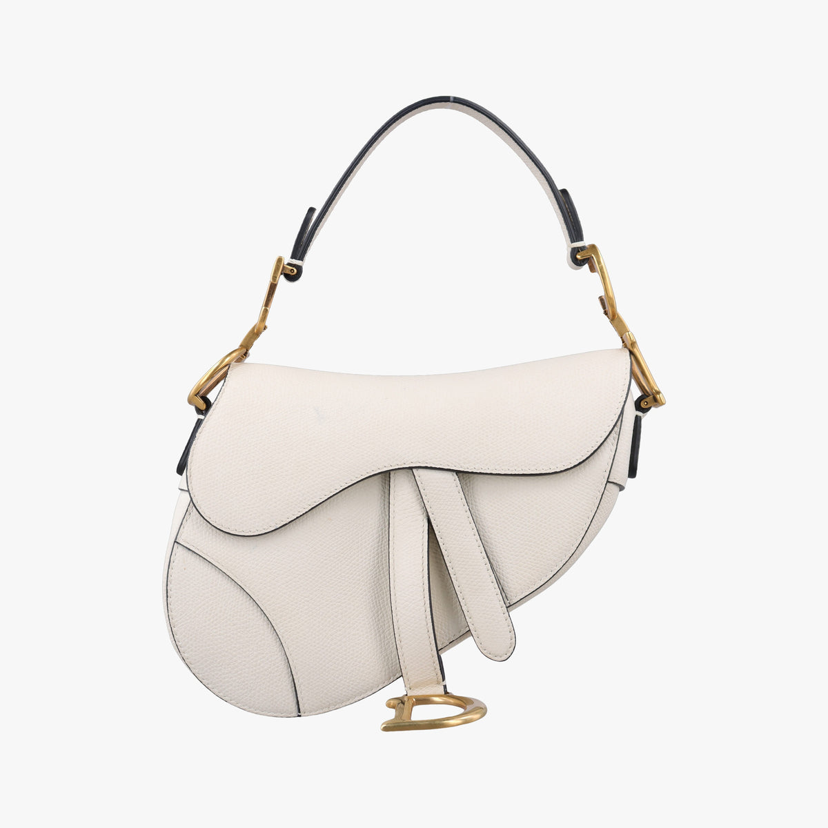 Pre-owned Christian Dior Saddle White Leather  handbag | stylenewstar