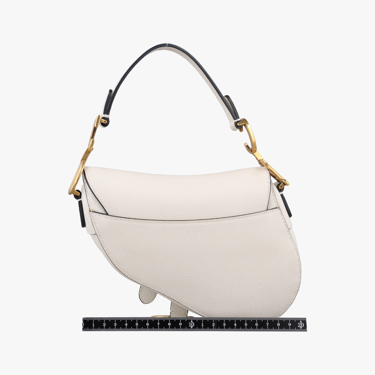 Pre-owned Christian Dior Saddle White Leather  handbag | stylenewstar