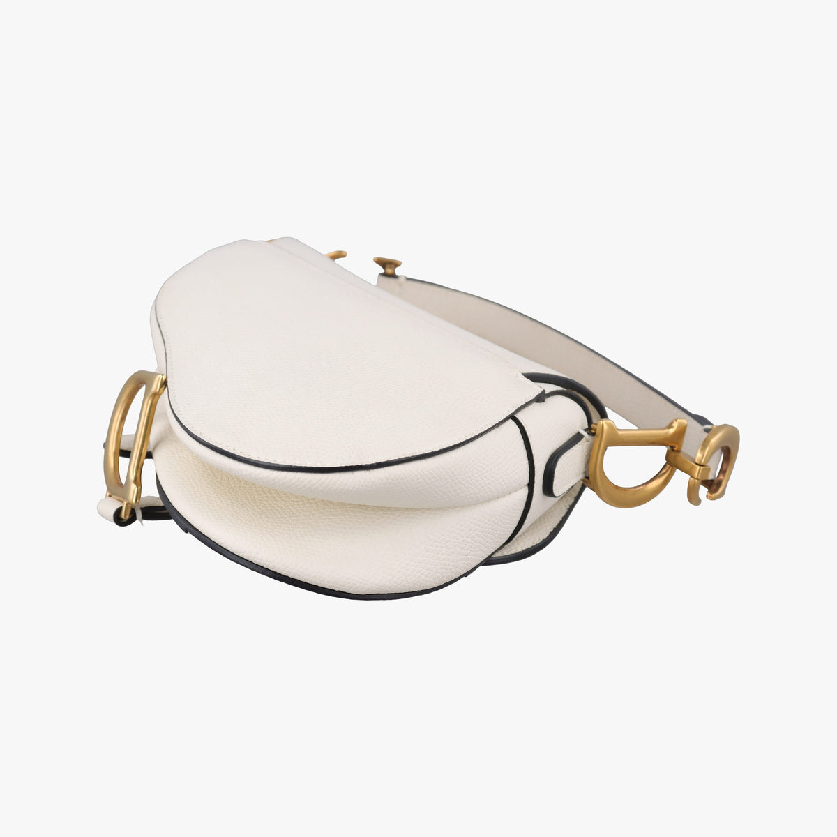 Pre-owned Christian Dior Saddle White Leather  handbag | stylenewstar