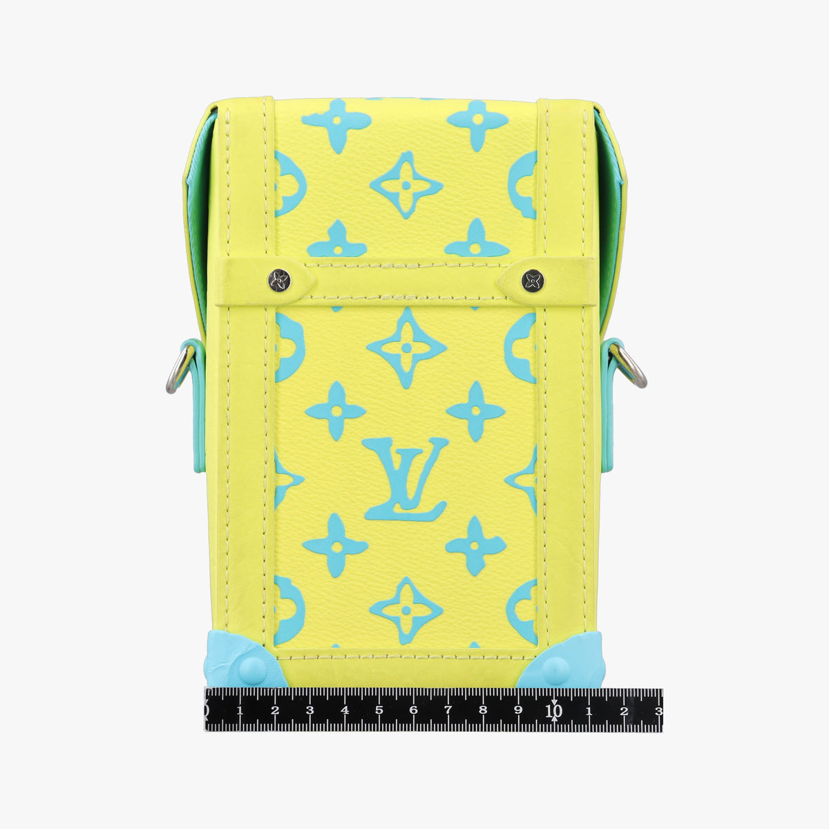 Pre-owned Louis Vuitton Vertical Trunk Yellow x Blue Monogram Playground M82007 shoulderbag | stylenewstar