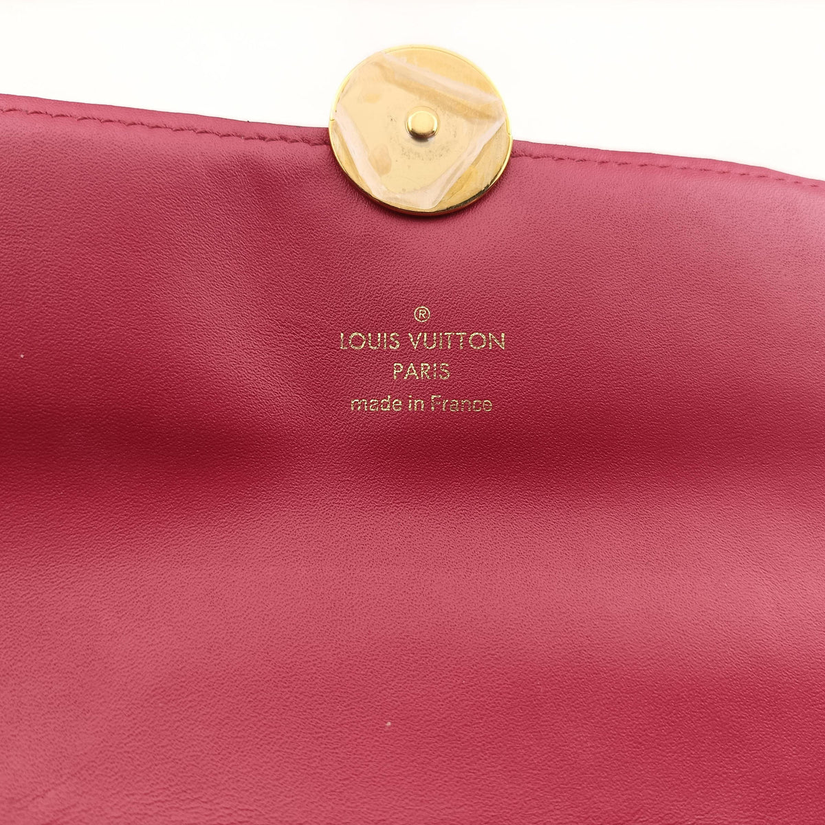 Pre-owned Louis Vuitton Portefeuille FLORE Chain brown×FUCHSIA Monogram Canvas×calf leather M69578 shoulderbag | stylenewstar