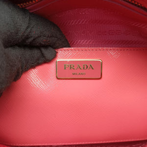 Pre-owned Prada Promenade Orange SAFFIANO patent BN2567 shoulderbag | stylenewstar