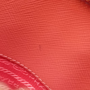 Pre-owned Prada Promenade Orange SAFFIANO patent BN2567 shoulderbag | stylenewstar