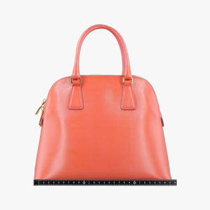 Pre-owned Prada Promenade Orange SAFFIANO patent BN2567 shoulderbag | stylenewstar