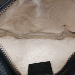 Pre-owned Gucci Print Black Leather 527792 bum bag/waist bag | stylenewstar