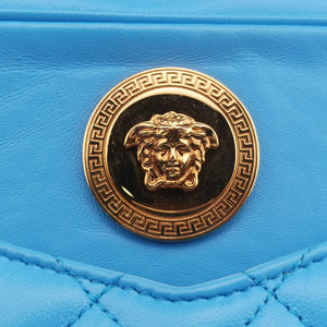 Vintage VERSACE La Medusa Camera Blue Leather  shoulderbag | stylenewstar
