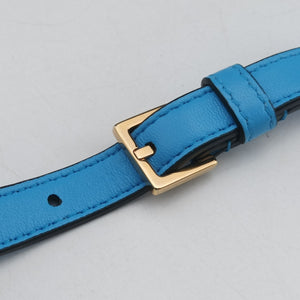 Vintage VERSACE La Medusa Camera Blue Leather  shoulderbag | stylenewstar