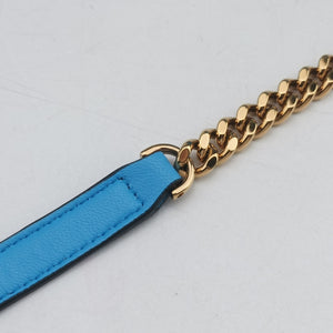 Vintage VERSACE La Medusa Camera Blue Leather  shoulderbag | stylenewstar
