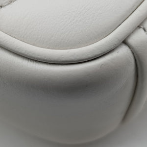 Pre-owned Prada Diagramme White Leather 1BD108 shoulderbag | stylenewstar
