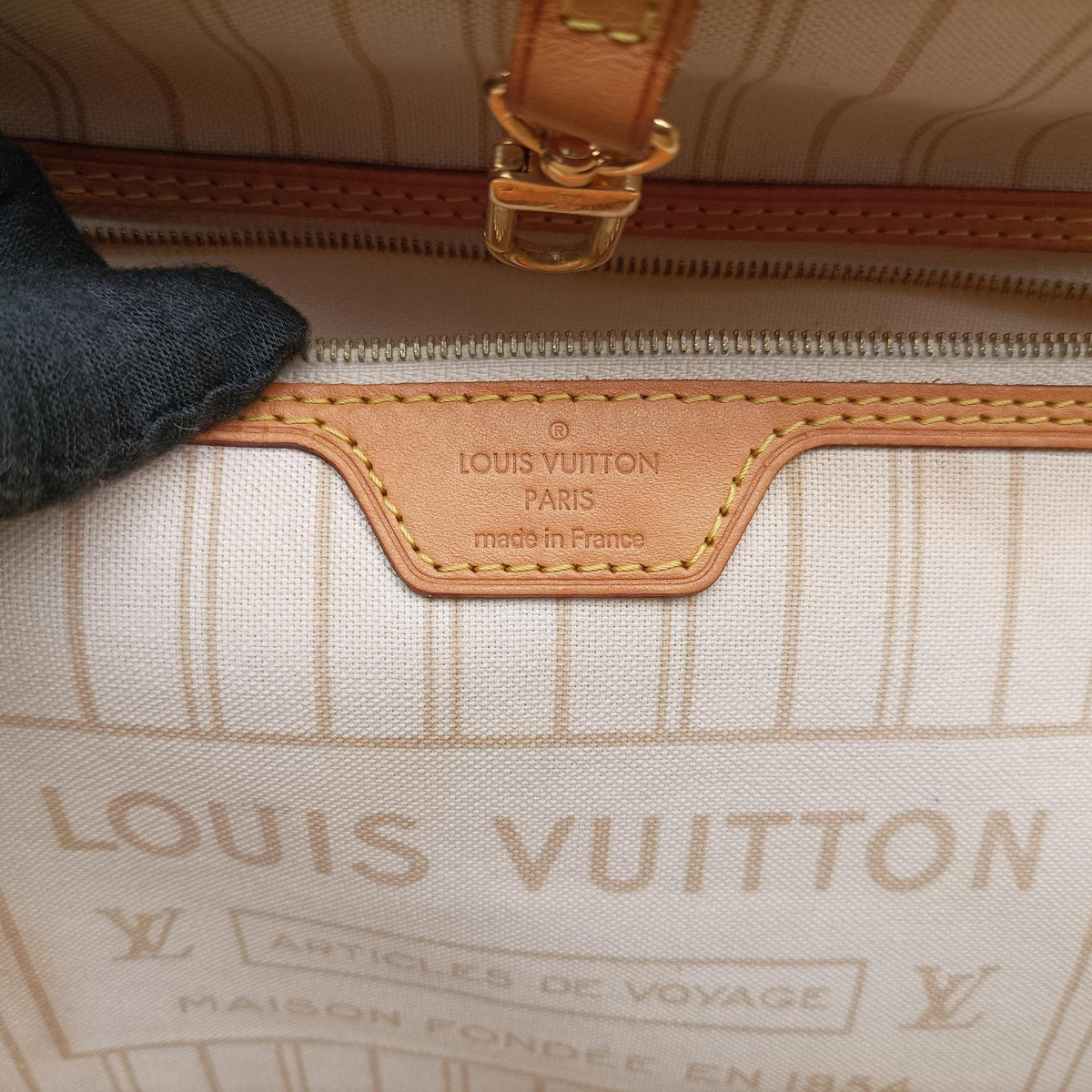 Pre-owned Louis Vuitton NEVERFULL GM Azur Damier Canvas N51108 shoulderbag | stylenewstar