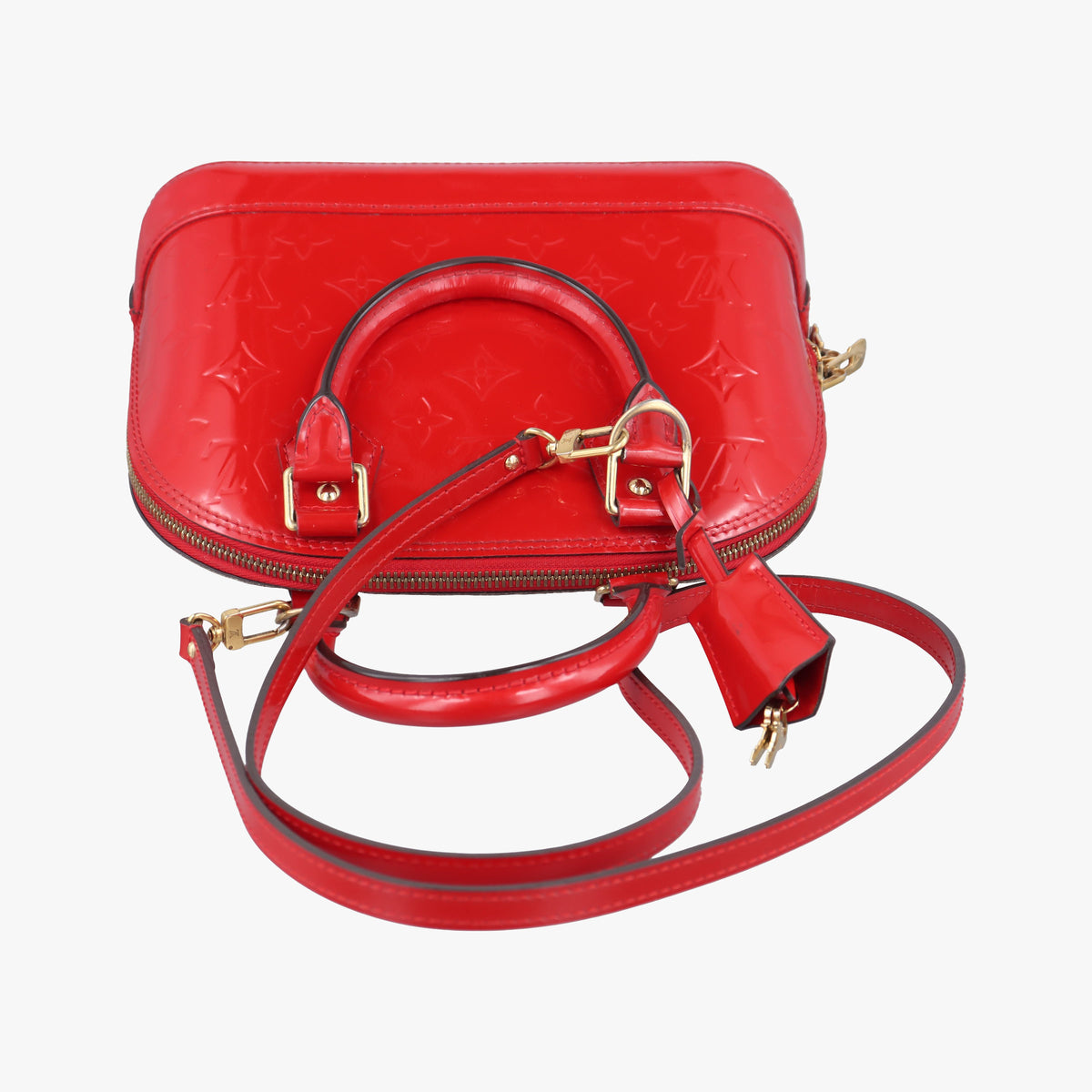 Pre-owned Louis Vuitton Alma BB CERISE Vernis M90174 shoulderbag | stylenewstar