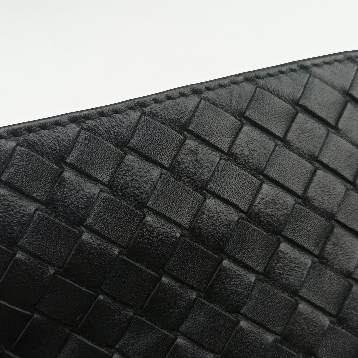 Pre-owned Bottega Veneta Intrecciato Black lambskin  shoulderbag | stylenewstar