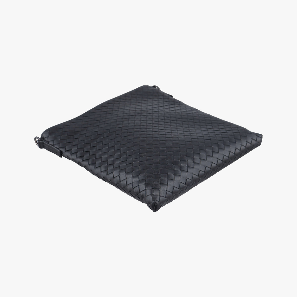 Pre-owned Bottega Veneta Intrecciato Black lambskin  shoulderbag | stylenewstar