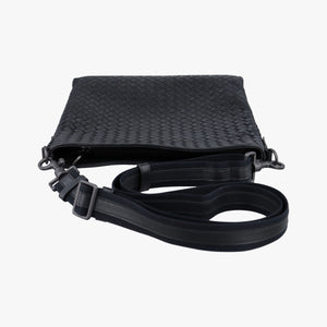 Pre-owned Bottega Veneta Intrecciato Black lambskin  shoulderbag | stylenewstar