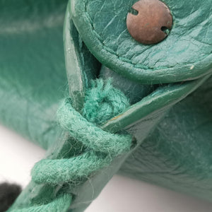 Pre-owned Balenciaga The Twiggy Green lambskin 128523 shoulderbag | stylenewstar