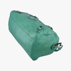 Pre-owned Balenciaga The Twiggy Green lambskin 128523 shoulderbag | stylenewstar