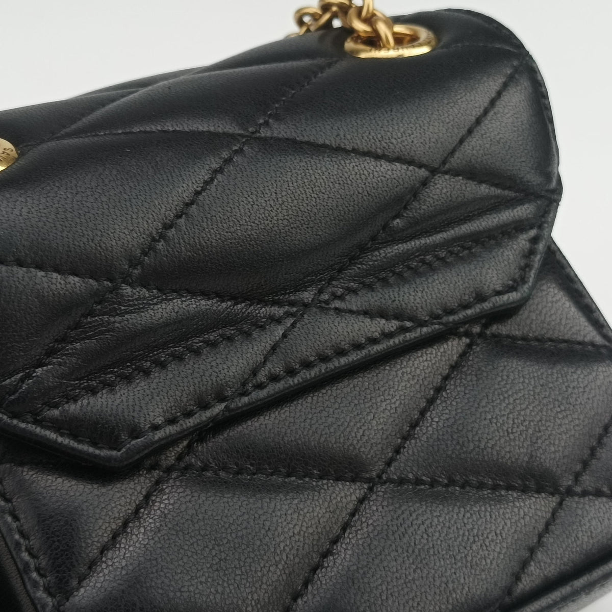 Pre-owned Yves Saint Laurent June Mini Black Leather 766793 shoulderbag | stylenewstar