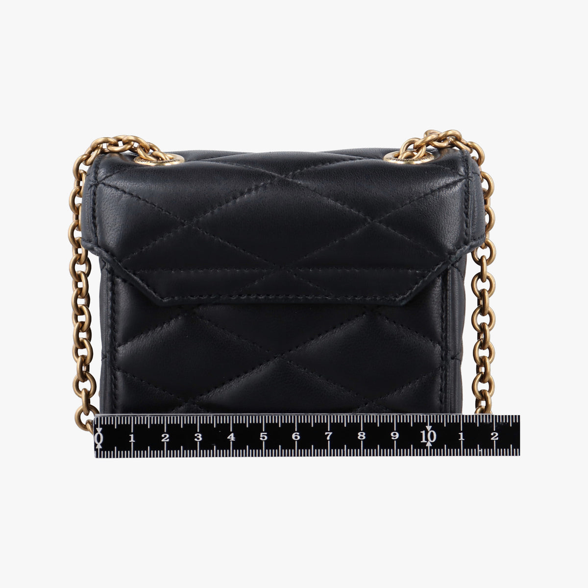 Pre-owned Yves Saint Laurent June Mini Black Leather 766793 shoulderbag | stylenewstar