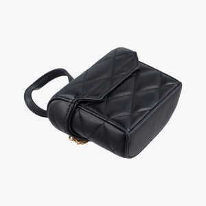 Pre-owned Yves Saint Laurent June Mini Black Leather 766793 shoulderbag | stylenewstar
