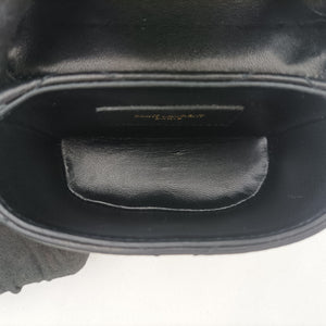 Pre-owned Yves Saint Laurent June Mini Black Leather 766793 shoulderbag | stylenewstar
