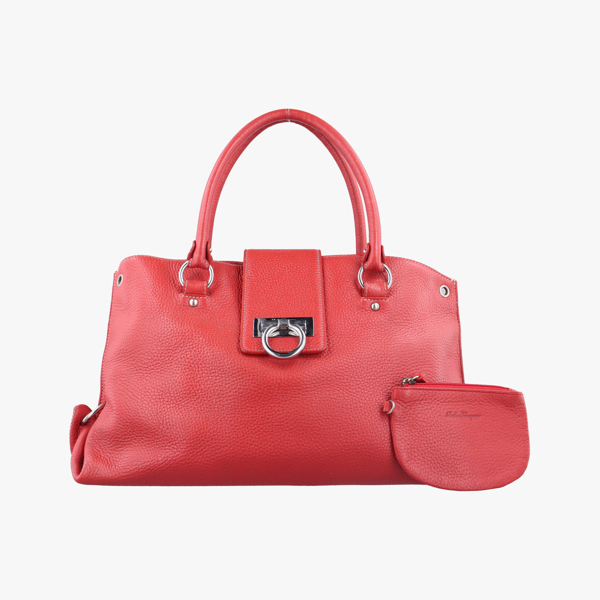 Vintage Ferragamo Sofia Red Leather  handbag | stylenewstar