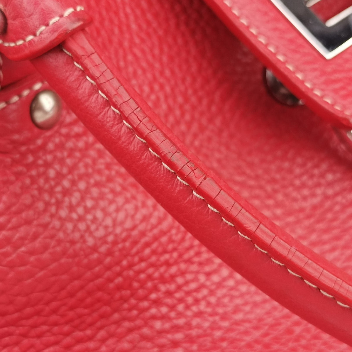 Vintage Ferragamo Sofia Red Leather  handbag | stylenewstar