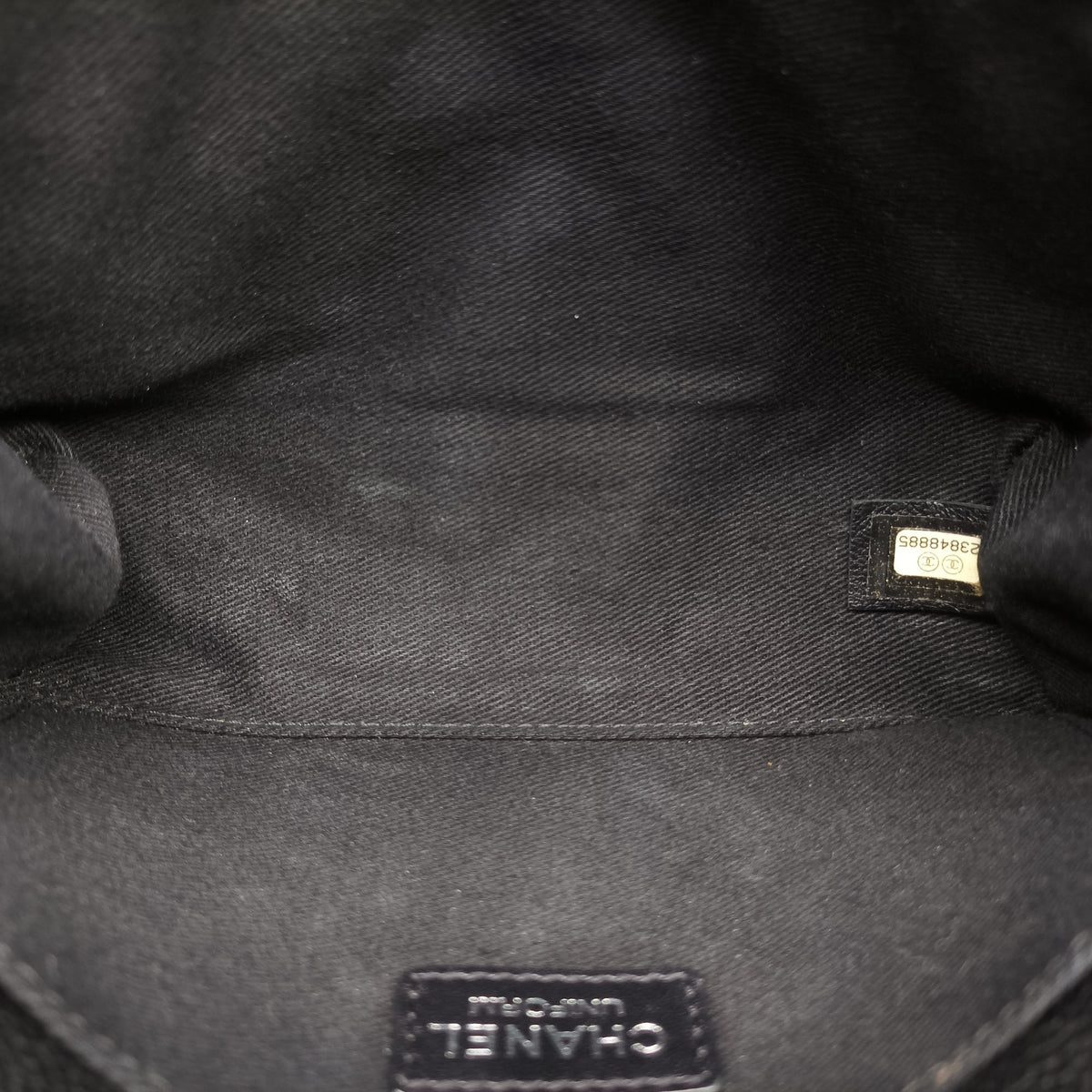Pre-owned Chanel Matelasse 2.55 Black Caviar skin U48753 bum bag/waist bag | stylenewstar